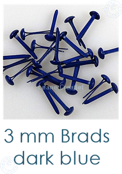 Bild von 40 Brads Dark blue 3mm