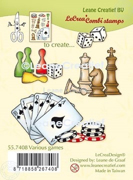 Afbeeldingen van LeCreaDesign® combi clear stamp Diverse spelen