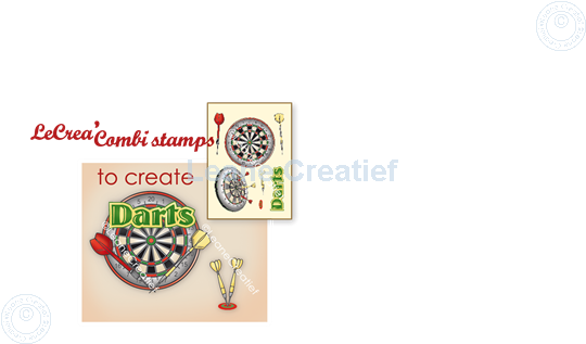 Picture of LeCreaDesign® combi clear stamp Darts game