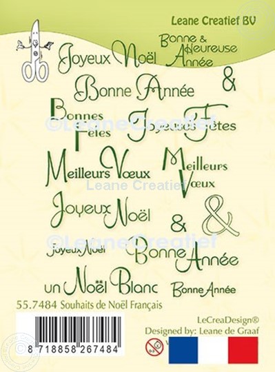 Picture of LeCreaDesign® clear stamp Souhaits de Noël Français