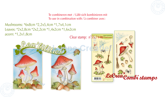 Afbeelding van Set Lea'bilitie & Clearstamp Mushrooms Autumn