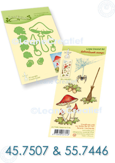 Afbeelding van Set Lea'bilitie & Clearstamp Mushrooms Autumn