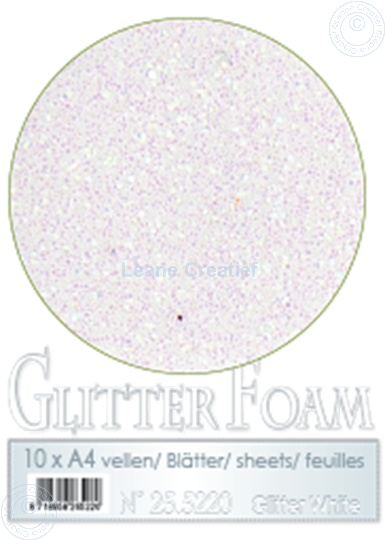 Image sur Glitter Foam A4 sheet White