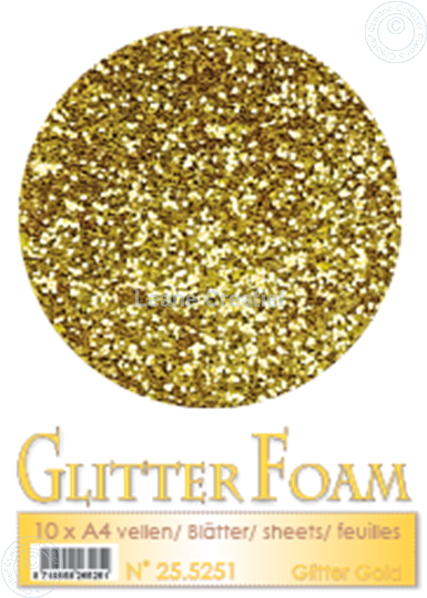 Afbeelding van Glitter Foam A4 sheet Gold
