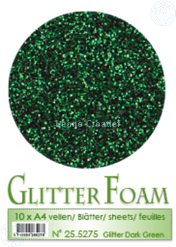 Afbeeldingen van Glitter Foam A4 sheet Dark green