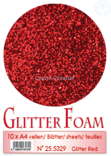 Afbeelding van Glitter Foam A4 sheet Red