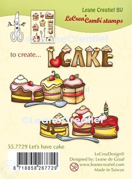 Picture of LeCreaDesign® combi clear stamp Let's have cake