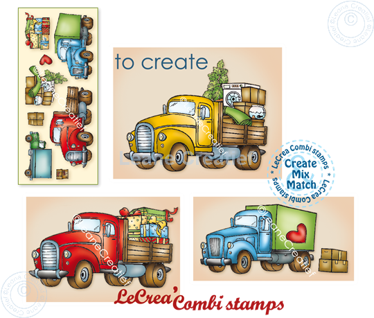 Afbeelding van LeCreaDesign® combi clear stamp Wij verhuizen ….....