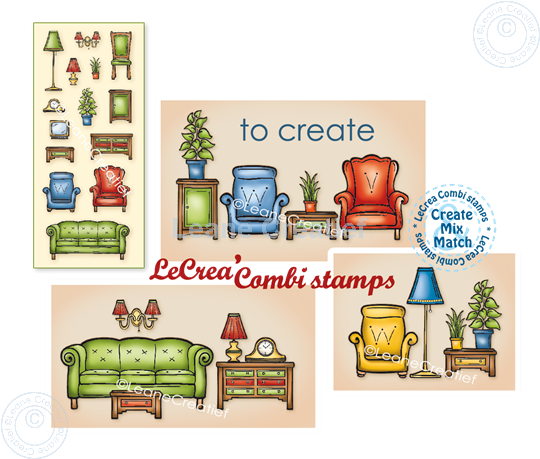 Picture of LeCreaDesign® combi clear stamp Furniture