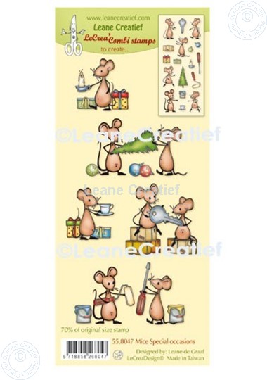Picture of LeCreaDesign® combi clear stamp Mice special occasions