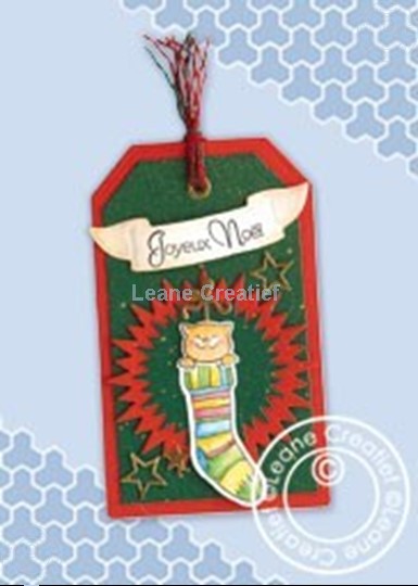 Bild von Label with Christmas Stocking