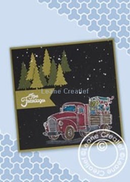 Picture of Christmas Truck on black card