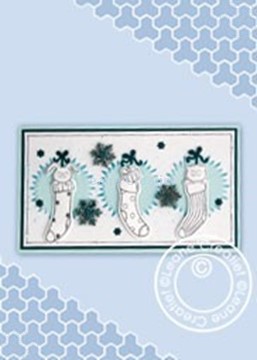 Image de Slimline card with 3 stockings