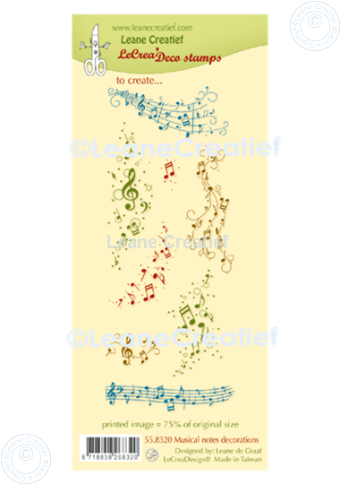 Bild von LeCreaDesign® Deko Silikon Stempel Dekorationen mit Musiknoten