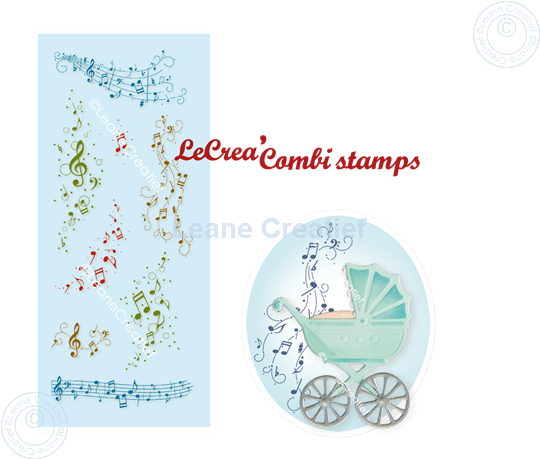 Image sur LeCreaDesign® deco tampon clair Decorations de notes de musique