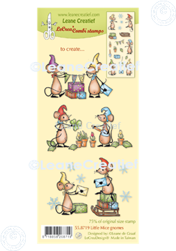 Picture of LeCreaDesign® combi clear stamp Little Mice Gnomes