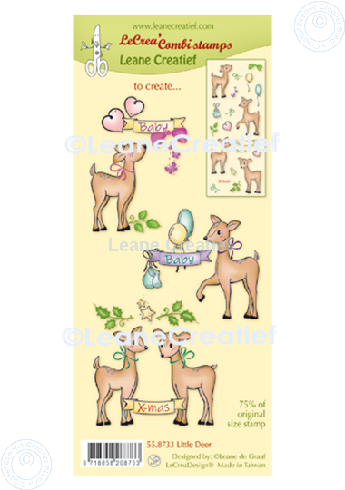 Picture of LeCreaDesign® combi clear stamp Little deer