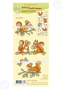 Bild von LeCreaDesign® Silikon Kombi Stempel Eichhörnchen