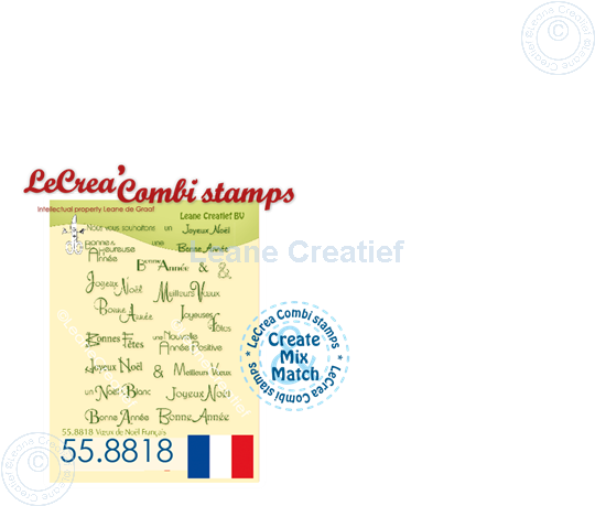 Bild von LeCreaDesign® Silikon Stempel Vœux de Noël Français