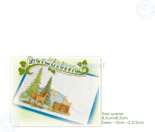 Afbeelding van Lea’bilitie® Hertjes diorama snij en embossing mal