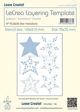 Bild von Layering Schablone Sterne Variationen