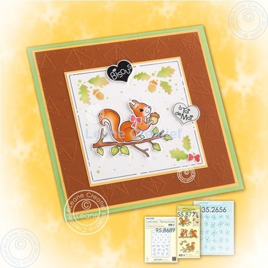 Bild von Autumn card with squirrel