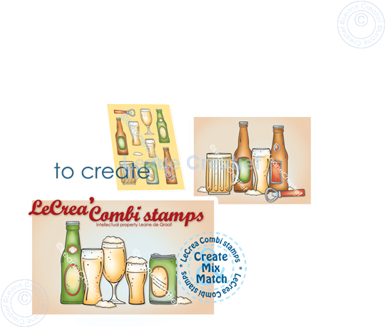 Bild von LeCreaDesign® Silikon Kombi Stempel Bier