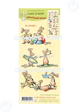 Picture of LeCreaDesign® combi clear stamp Bunnies Summertime