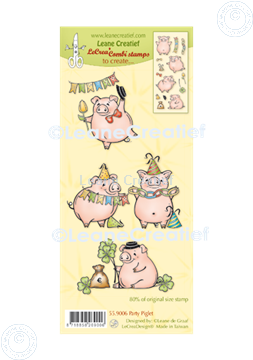 Bild von LeCreaDesign® Silikon Kombi Stempel Festliches Schweinchen