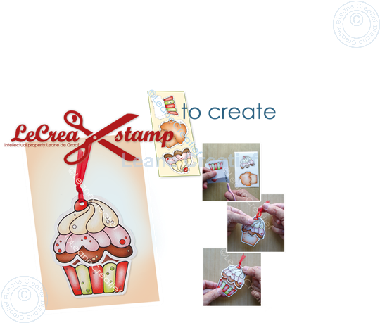 Afbeelding van LeCreaDesign® combi clear stamp Cupcake