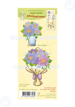 Bild von LeCreaDesign® Silikon Kombi Stempel Blumenstrauß (kombiniert mit Lea’bilitie 45.8887)