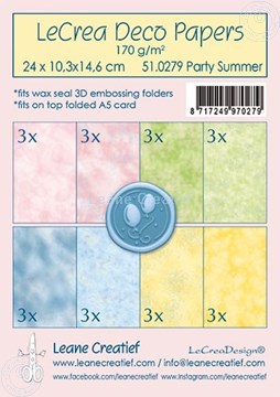 Afbeeldingen van Deco papier embossing set Party & Zomer