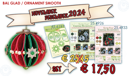 Bild von Set 118 Glitter Ornament smooth