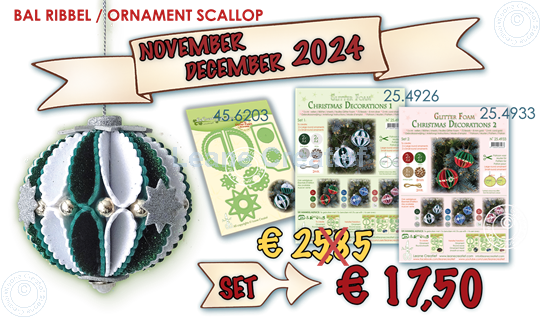 Bild von Set 120 Glitter Ornament scallop