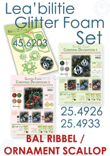 Bild von Set 120 Glitter Ornament scallop