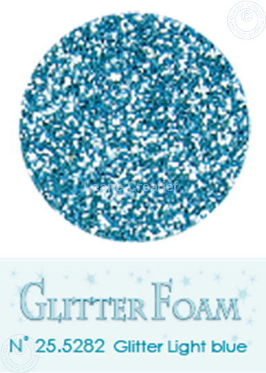 Afbeelding van Glitter Foam A4 sheet Light blue