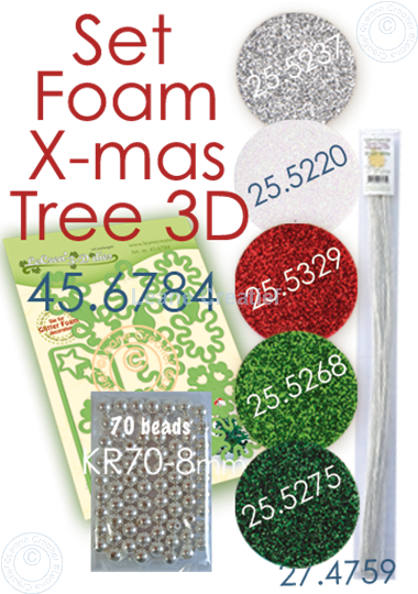 Image sur Set 124 Foam X-mas Tree 3D