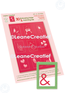 Bild von 3D Embossing Schablone & Schneideschablone, Briefmarke Familie, 9 Motive 3x4cm