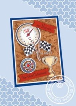 Afbeeldingen van Racing car birthday card