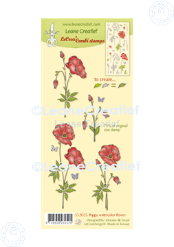 Image de LeCreaDesign® tampon clair à combiner Fleurs de Pavot à aquarelle