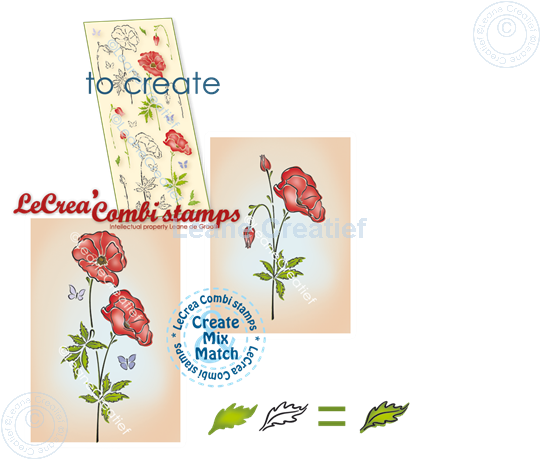 Image sur LeCreaDesign® tampon clair à combiner Fleurs de Pavot à aquarelle
