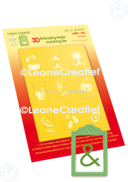 Picture of 3D embosing folder & cutting dies, Labels 3x4,5cm Autumn, 9 designs